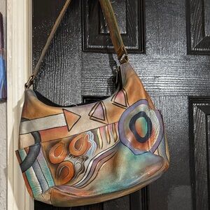 Anuschka Multicolor Abstract Hobo Bag perfect , never carried